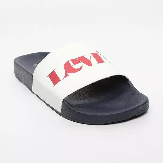 Slide Levi's® - Branco & Vermelho - Levi's