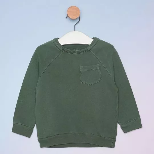 Blusão Infantil Estonado  - Verde Militar  - Reserva Mini