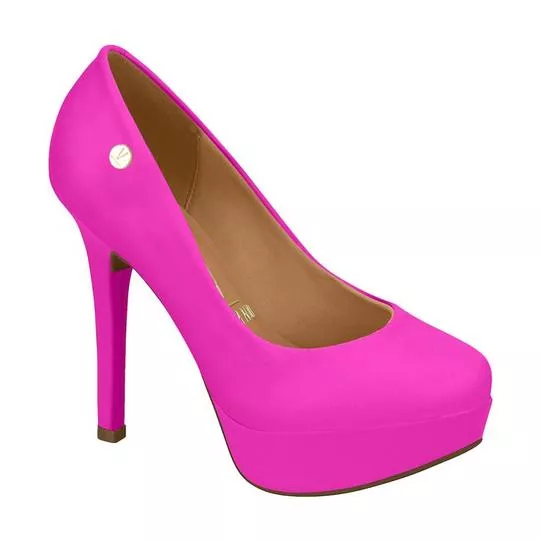 Sapato Meia Pata Com Tag- Pink- Salto: 12,2cm- Vizzano