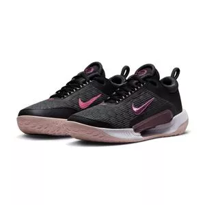 Tênis W Nike Zoom Court Nxt Hc<BR>- Preto & Rosa