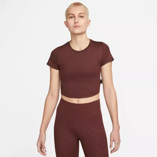 Cropped Dri-Fit One Luxe- Bordô