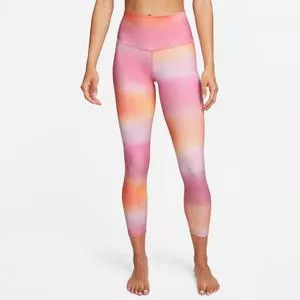Legging Nike Yoga Dri-Fit<BR>- Rosa Claro & Laranja Claro