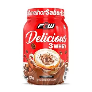 Delicious 3 Whey<BR>- Cappuccino<BR>- 900g<BR>- Fitoway