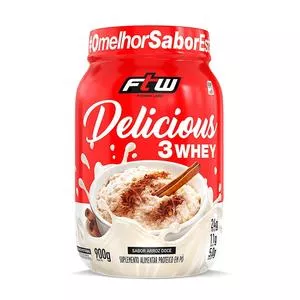 Delicious 3 Whey<BR>- Arroz Doce<BR>- 900g<BR>- Fitoway