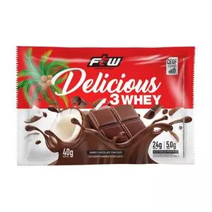 Delicious 3 Whey<BR>- Chocolate Com Coco<BR>- 40g<BR>- Fitoway