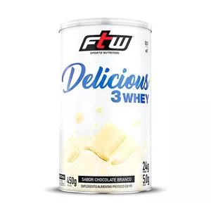 Delicious 3 Whey<BR>- Chocolate Branco<BR>- 450g<BR>- Fitoway