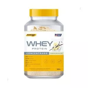 Whey Protein Concentrado<BR>- Baunilha<BR>- 900g<BR>- Ahead Sports