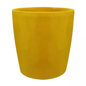 Vaso Orquídea<BR>- Amarelo Escuro<BR>- 15xØ12cm<BR>- Vasart