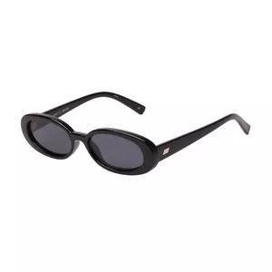 Óculos De Sol Arredondado<BR>- Preto<BR>- Le-Specs
