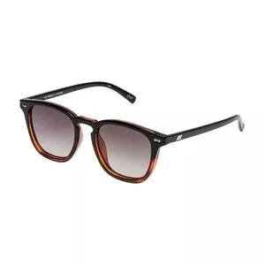 Óculos De Sol Arredondado<BR>- Preto & Marrom<BR>- Le-Specs