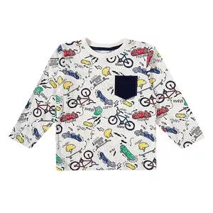 Blusão Skates & Bicicletas<BR>- Off White & Amarelo