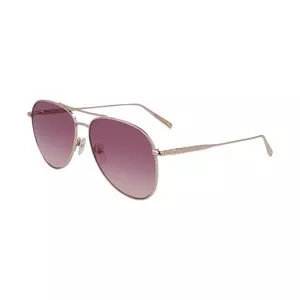 Óculos De Sol Aviador<BR>- Roxo & Dourado<BR>- Longchamp