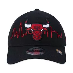 Boné Chicago Bulls®<BR>- Preto & Vermelho