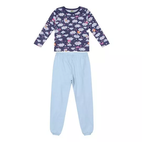 Pijama Infantil Céu - Azul Escuro & Azul - LILICA RIPILICA & TIGOR