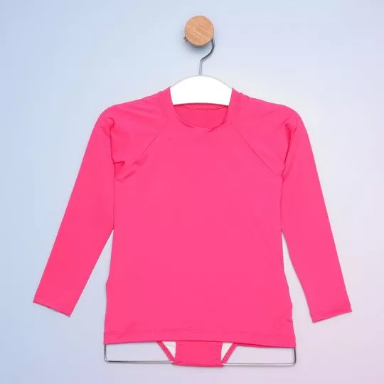 Conjunto De Camiseta & Calcinha Biquíni- Rosa