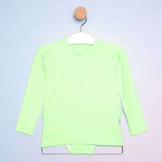 Conjunto De Camiseta & Calcinha Biquíni- Verde Claro