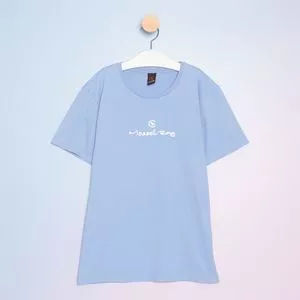 Camiseta Mossel Bay<BR>- Azul Claro & Laranja<BR>- Costão Fashion