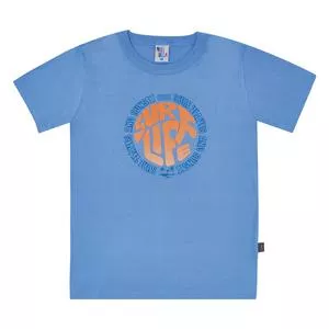 Camiseta Surf Life<BR>- Azul & Laranja<BR>- Pulla Bulla