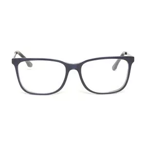 Armação Retangular Para Óculos De Grau<BR>- Preta & Azul Claro<BR>- Colcci