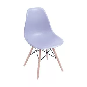 Cadeira Eames<BR>- Cinza & Madeira Clara<BR>- 80,5x46,5x42cm