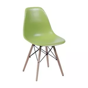 Cadeira Eames<BR>- Verde & Bege<BR>- 80,5x46,5x42cm
