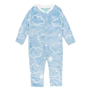 Pijama Nuvens<BR>- Azul Claro & Off White<BR>- Kyly