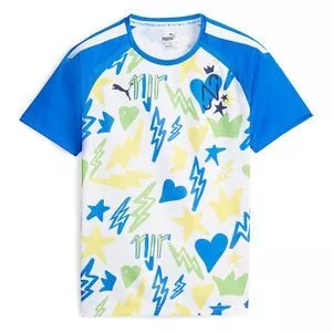 Camiseta Neymar Jr.®<BR>- Branca & Azul Escuro