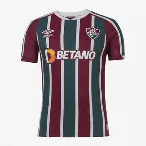 Camisa Fluminense® Oficial I 2022 Atleta<BR>- Vinho & Verde Escuro
