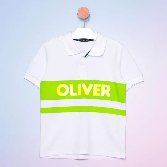 Polo Oliver®- Branca & Verde Limão- Oliver