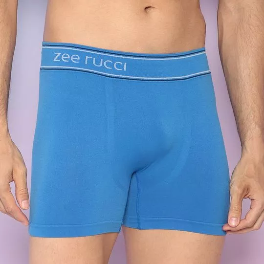 Cueca Boxer Zee Rucci®- Azul & Off White