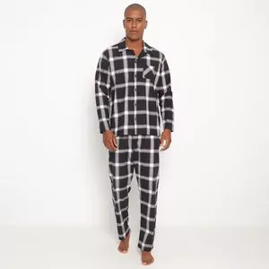 Pijama Xadrez<BR>- Preto & Cinza