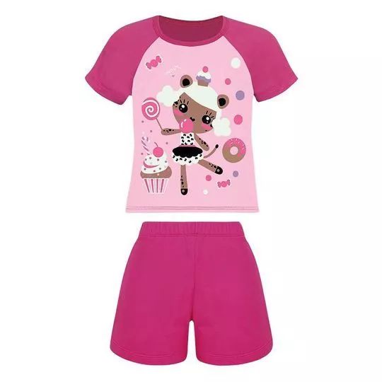 Pijama Doces- Pink & Rosa Claro