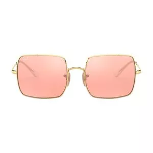 Óculos De Sol Quadrado<BR>- Dourado & Rosa<BR>- Ray Ban