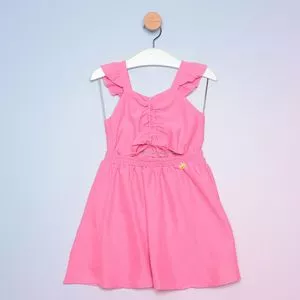 Vestido Com Vazado<BR>- Pink<BR>- Mon Sucré