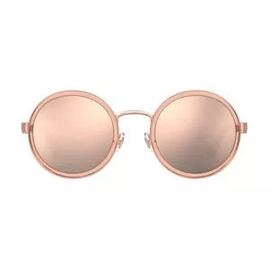 Óculos De Sol Redondo<BR>- Rosê Gold