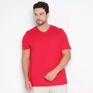 Camiseta Lisa<BR>- Vermelha<BR>- Exco