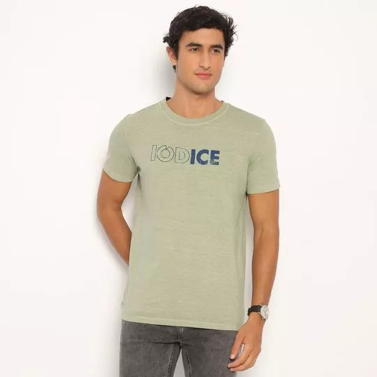 Camiseta Com Recortes- Verde Militar- Iódice
