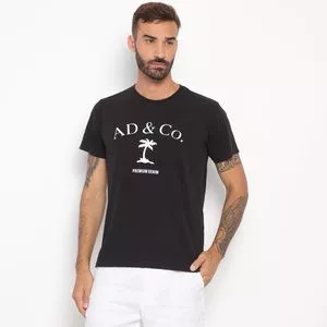 Camiseta Coqueiro<BR>- Preta & Branca