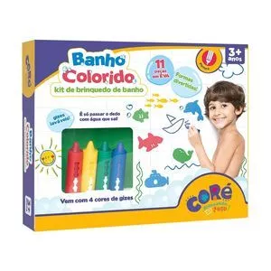Kit Giz De Banho Colorido<BR>- Vermelho & Amarelo<BR>- 4Pçs