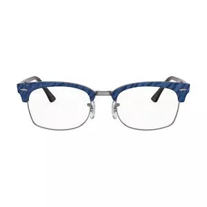 Armação Clubmaster Para Óculos De Grau<br /> - Azul & Chumbo<br /> - Ray-Ban