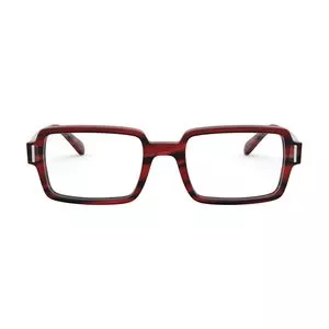 Armação Quadrada Para Óculos De Grau<BR> - Vermelha & Preta<BR> - Ray Ban