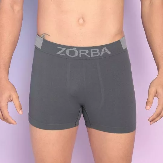 Cueca Boxer Zorba®- Cinza Escuro