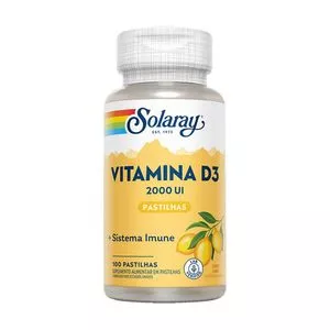 Vitamina D3 2.000UI<BR>- Limão<BR>- 100 Pastilhas