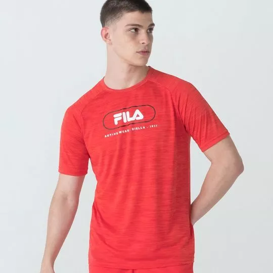 Camiseta Com Inscrições- Vermelha & Branca