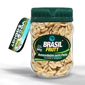 Amendoim Sem Pele Torrado & Salgado<BR>- 160g