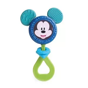Chocalho Para Bebe Mickey®<BR>- Azul & Verde<BR>- 22x16,5x2,5cm<BR>- Reval