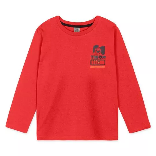 Camiseta Tigor®- Vermelha & Preta