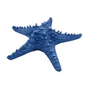 Estrela Decorativa Com Relevos<BR>- Azul Marinho