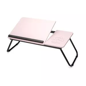 Bandeja Para Laptop Dobrável<BR>- Rosa Claro & Preta<BR>- 30x53x22cm<BR>- Imaginarium