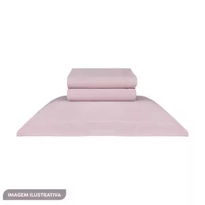 Jogo De Cama Day By Day King Size<BR>- Rosa Claro<BR>- 4Pçs<BR>- Naturalle Fashion